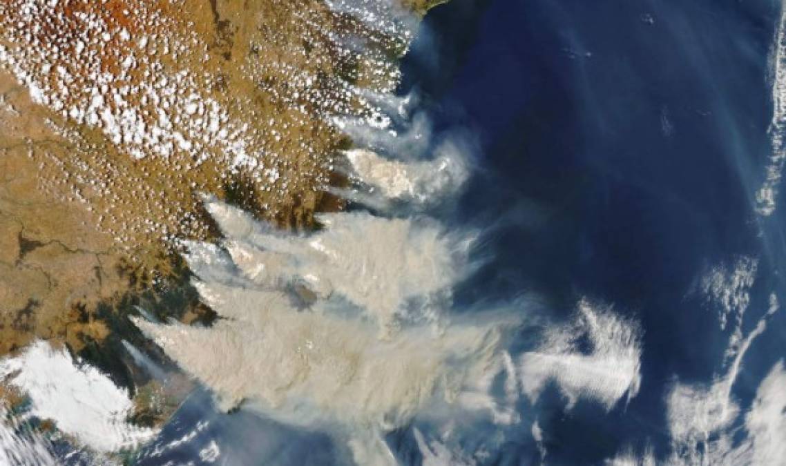 La NASA revela cómo se propaga el humo de los incendios en Australia