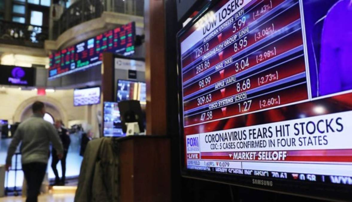 Wall Street se derrumba por la incertidumbre del coronavirus