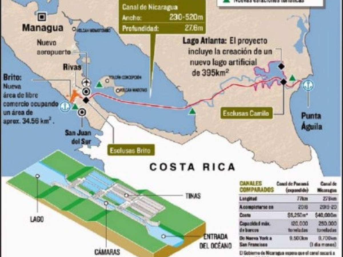 Nicaragua: HKND evalúa expropiaciones en ruta del Gran Canal