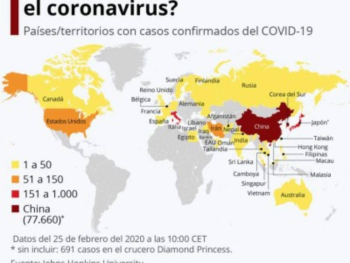 ¿En qué países se ha extendido el coronavirus?