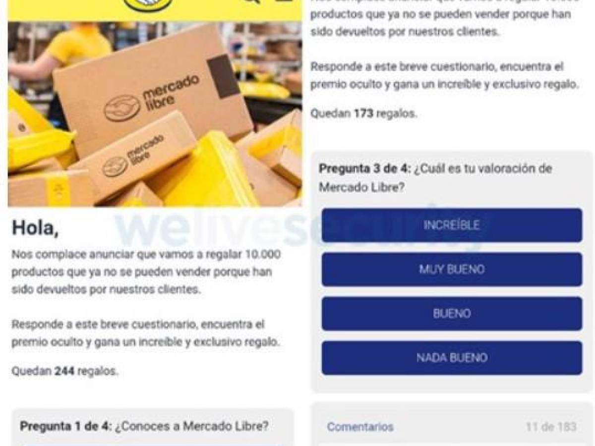 Nueva estafa por WhatsApp: Sorteo de productos devueltos de Mercado Libre Nueva estafa por WhatsApp: Sorteo de productos devueltos de Mercado Libre