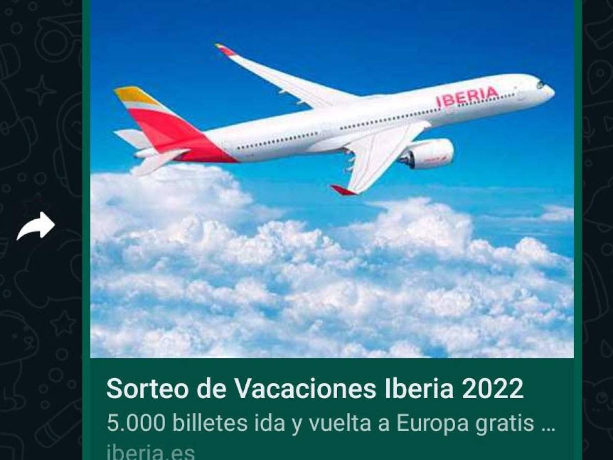 Engaño: Iberia no está sorteando 5.000 pasajes para viajar a Europa Engaño: Iberia no está sorteando 5.000 pasajes para viajar a Europa