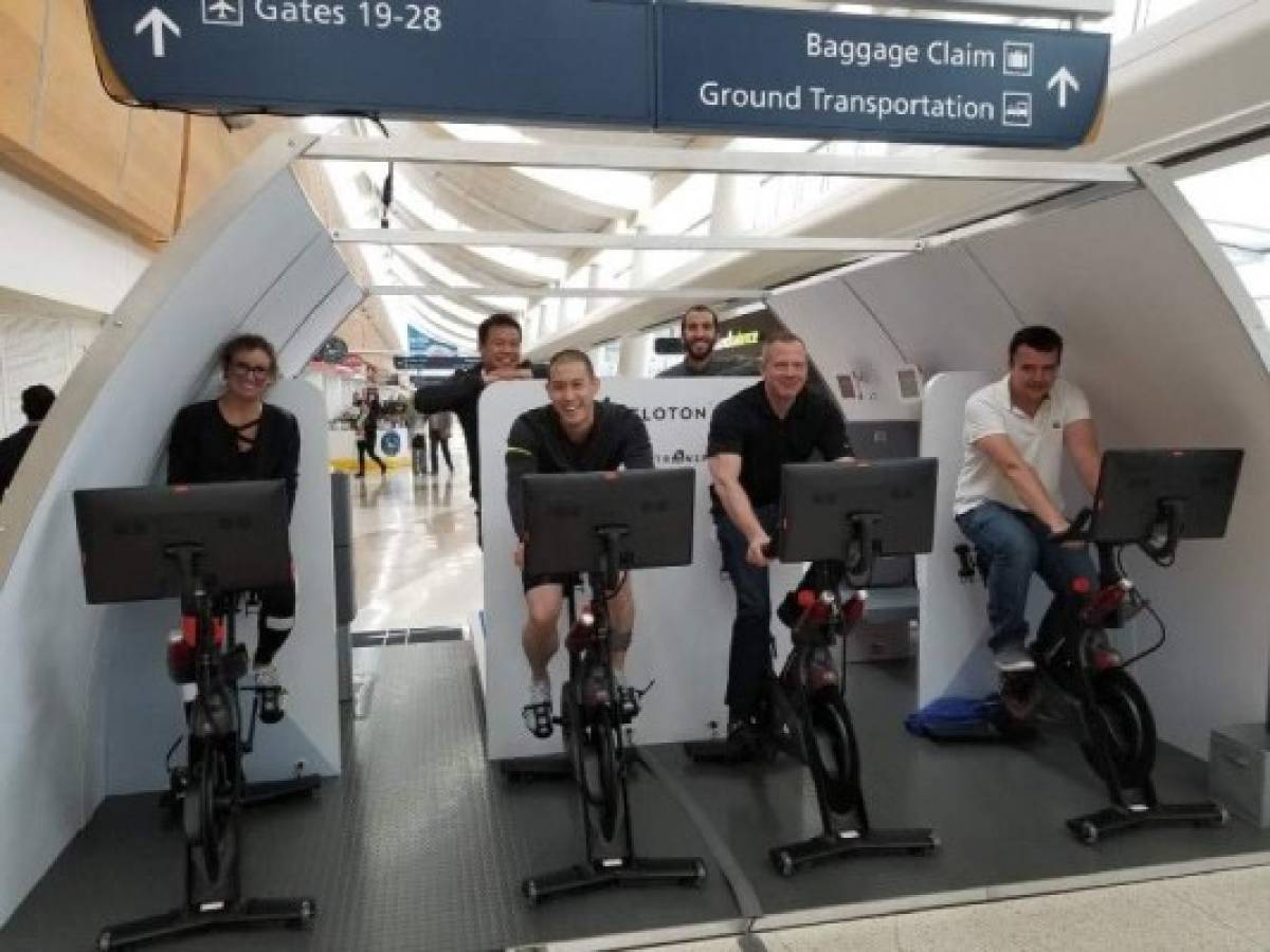 Gimnasios en el aire: Airbus ha presentado un prototipo de avión modular llamado Transpose en el que se podrían montar las diferentes partes como si de un rompecabezas se tratase. Una de las opciones apuntadas, un gimnasio. Eso sí, no esperen verlo en las naves de compañías low-cost. Gimnasios en el aire: Airbus ha presentado un prototipo de avión modular llamado Transpose en el que se podrían montar las diferentes partes como si de un rompecabezas se tratase. Una de las opciones apuntadas, un gimnasio. Eso sí, no esperen verlo en las naves de compañías low-cost.
