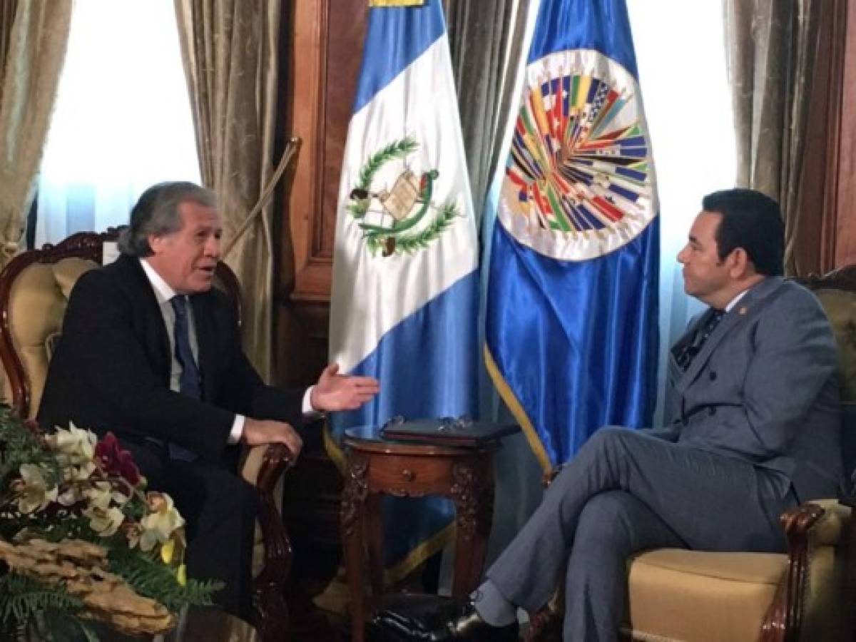 Luis Almagro se reúne con Jimmy Morales y habla sobre la corrupción