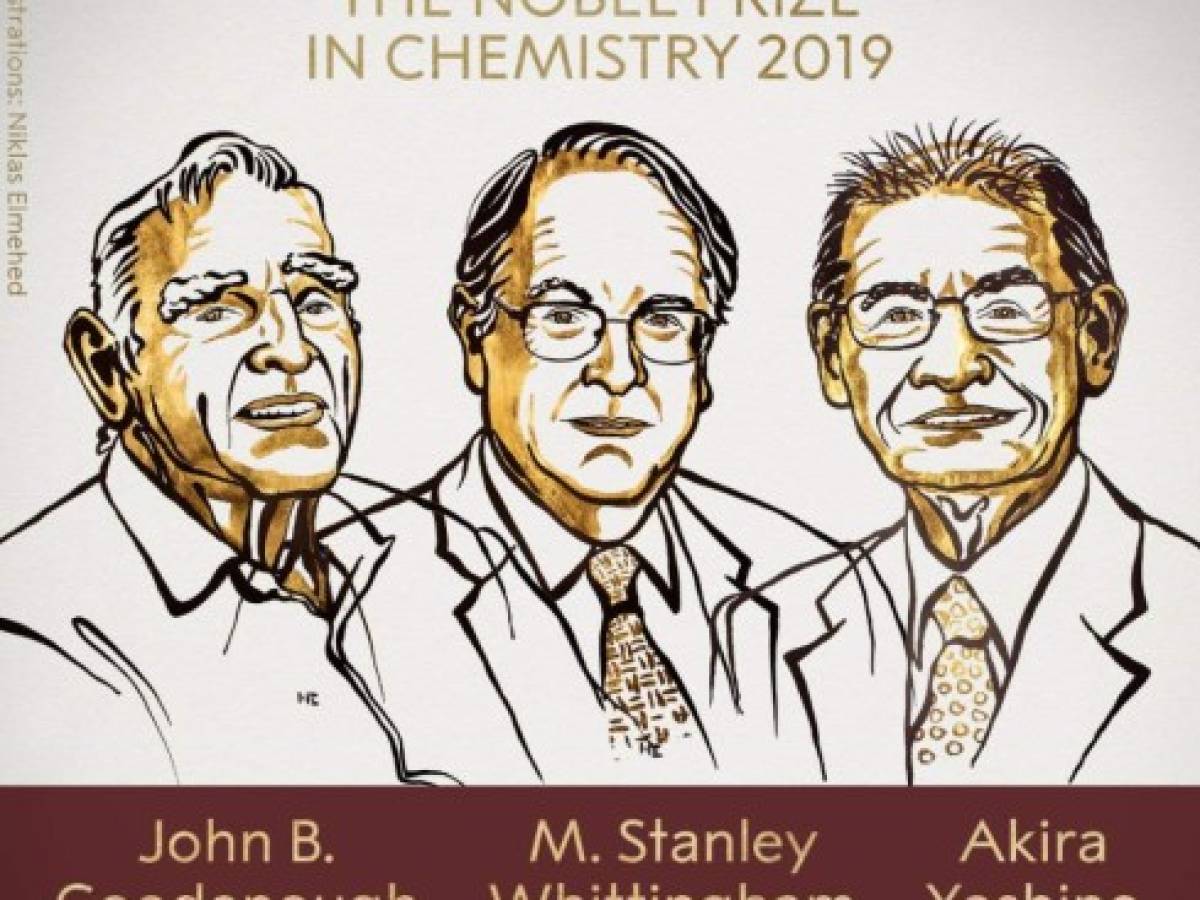 Nobel de Química 2019 premia a los creadores de las baterías de litio