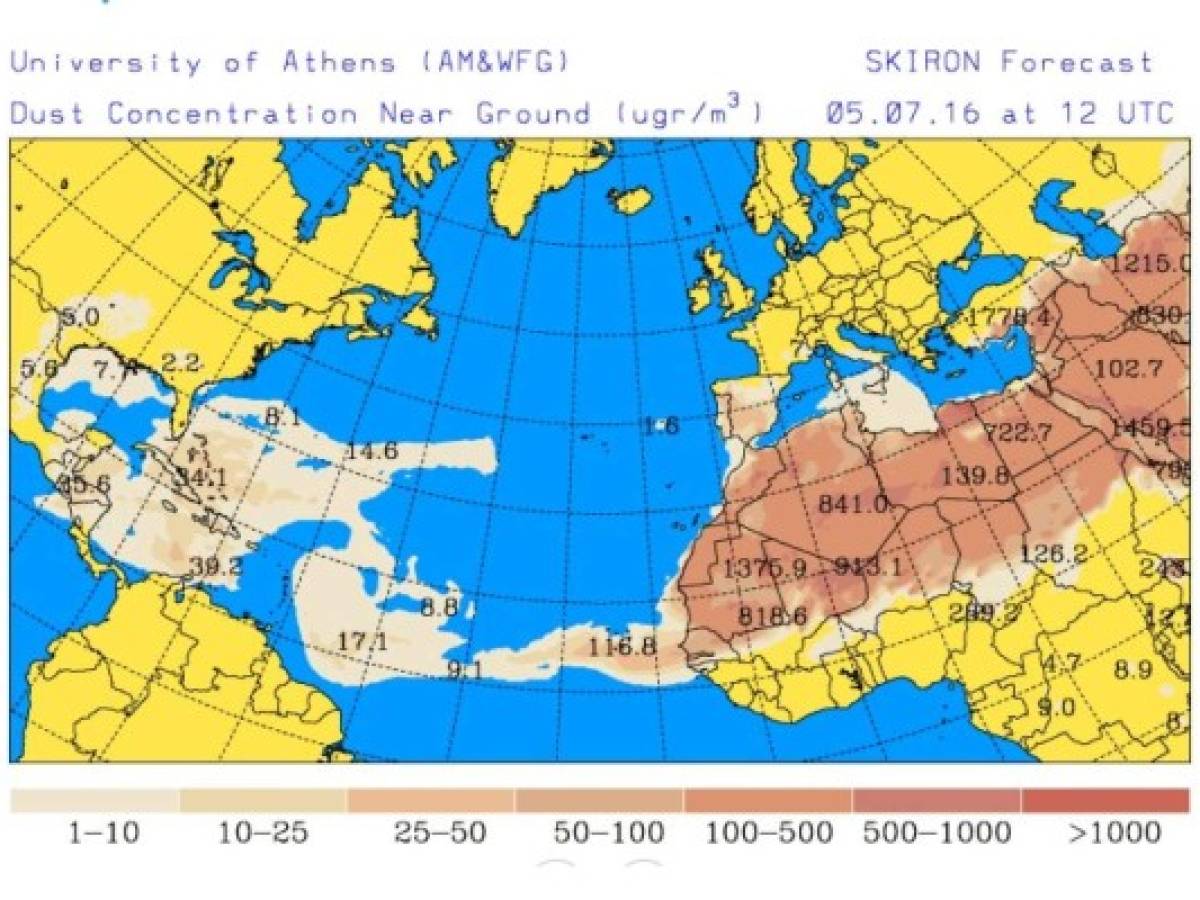 Centroamérica en alerta por ingreso de nube de polvo del Sahara