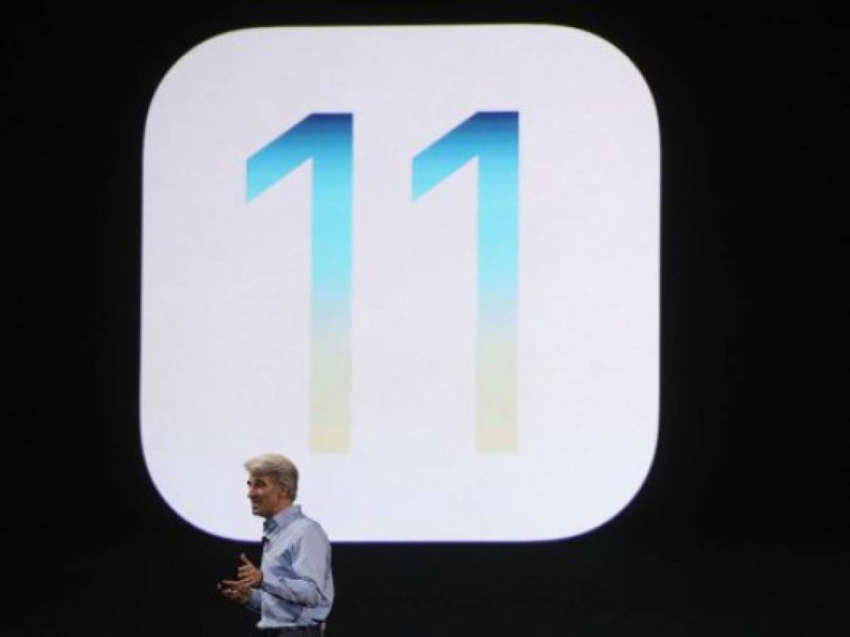 SAN JOSE, CA - JUNE 05: Apple's Senior Vice President of Software Engineering Craig Federighi speaks during the opening keynote address the 2017 Apple Worldwide Developer Conference (WWDC) at the San Jose Convention Center on June 5, 2017 in San Jose, California. Apple CEO Tim Cook kicked off the five-day WWDC with announcements of a a new operating system, a new iPad Pro and a the HomePod, a music speaker and home assistant. WWDC runs through June 9. Justin Sullivan/Getty Images/AFP SAN JOSE, CA - JUNE 05: Apple's Senior Vice President of Software Engineering Craig Federighi speaks during the opening keynote address the 2017 Apple Worldwide Developer Conference (WWDC) at the San Jose Convention Center on June 5, 2017 in San Jose, California. Apple CEO Tim Cook kicked off the five-day WWDC with announcements of a a new operating system, a new iPad Pro and a the HomePod, a music speaker and home assistant. WWDC runs through June 9. Justin Sullivan/Getty Images/AFP