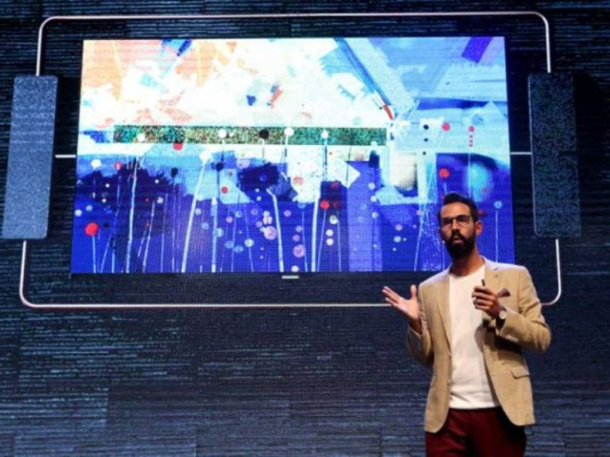 BERLIN, GERMANY - AUGUST 30: Tiago Abreu, Senior Lead Product Designer at TCL Electronics, speaks at the TCL press conference at the Internationale Funkausstellung (IFA) consumer electronics fair on August 30, 2018, in Berlin, Germany.(Photo credit should read 'Adam Berry/TCL/AFP-Services')