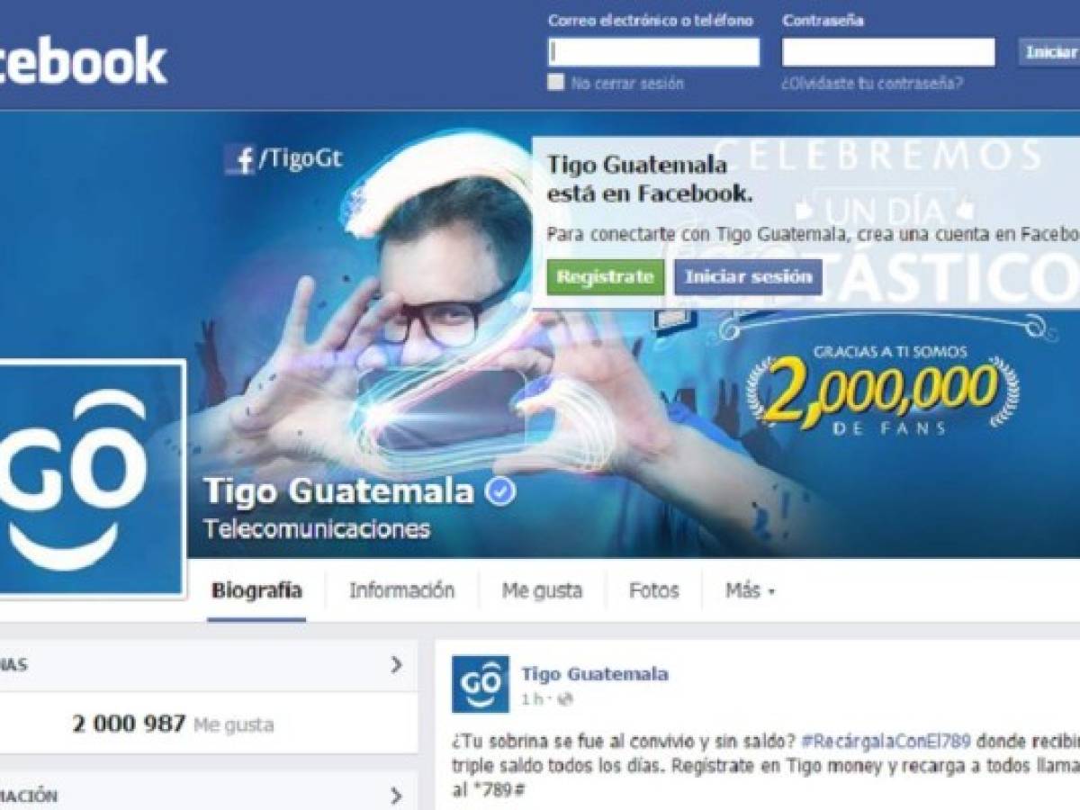 Tigo GT: primer 'fanpage' del Istmo con dos millones de seguidores