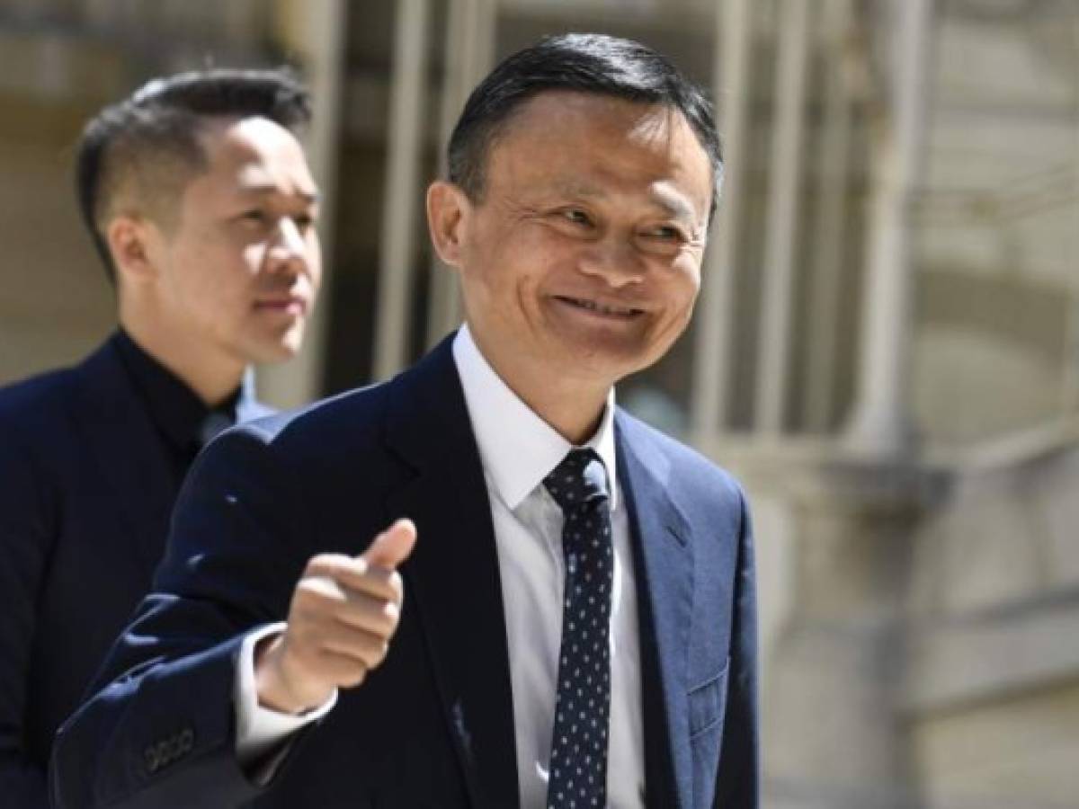 Jack Ma, co-founder and executive chair of the Alibaba Group, arrives for the 'Tech For Good' meetup at Hotel Marigny in Paris on May 15, 2019, held to discuss good conduct for technology giants. - French President and New Zealand's premier will host other world leaders and leading tech chiefs to launch an ambitious new initiative known as the 'Christchurch call' aimed at curbing extremism online. The political meeting will run in parallel to an initiative launched by the French President called 'Tech for Good' which will bring together 80 tech chiefs in Paris to find a way for new technologies to work for the common good. (Photo by Bertrand GUAY / AFP)