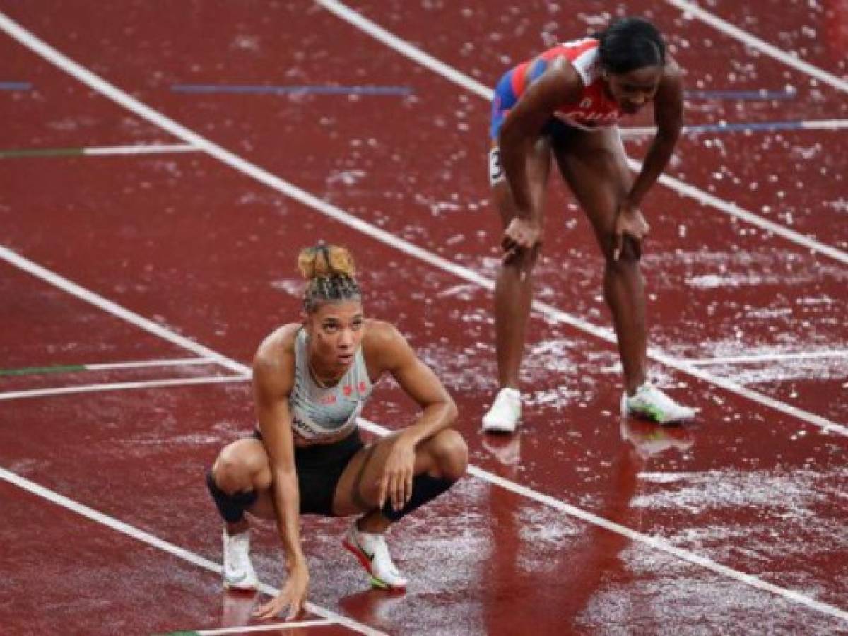 Woodruff, nacida en Santa Monica (California, Estados Unidos) hace 27 años, decidió competir por Panamá, el país de su madre, desde 2016.. (Photo by Giuseppe CACACE / AFP)