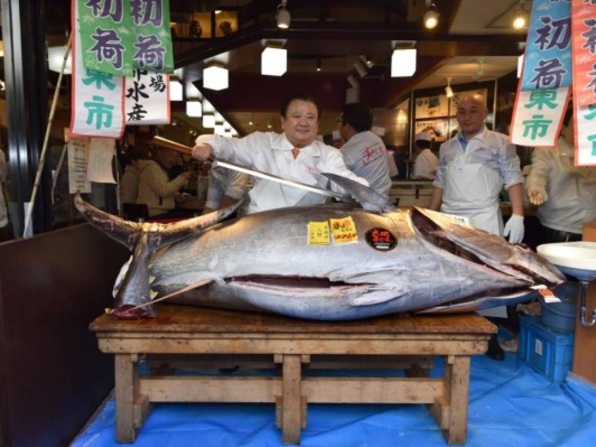 El 'rey del atún' de Japón paga US$1,8 millones por un ejemplar de 276 kilos
