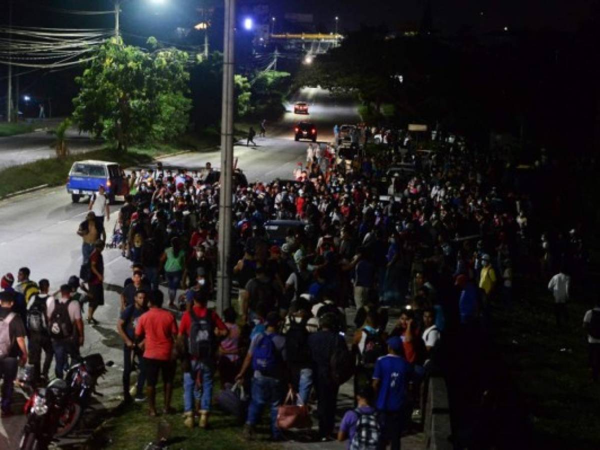 Hondureños inician nueva caravana hacia EE.UU. desafiando la pandemia