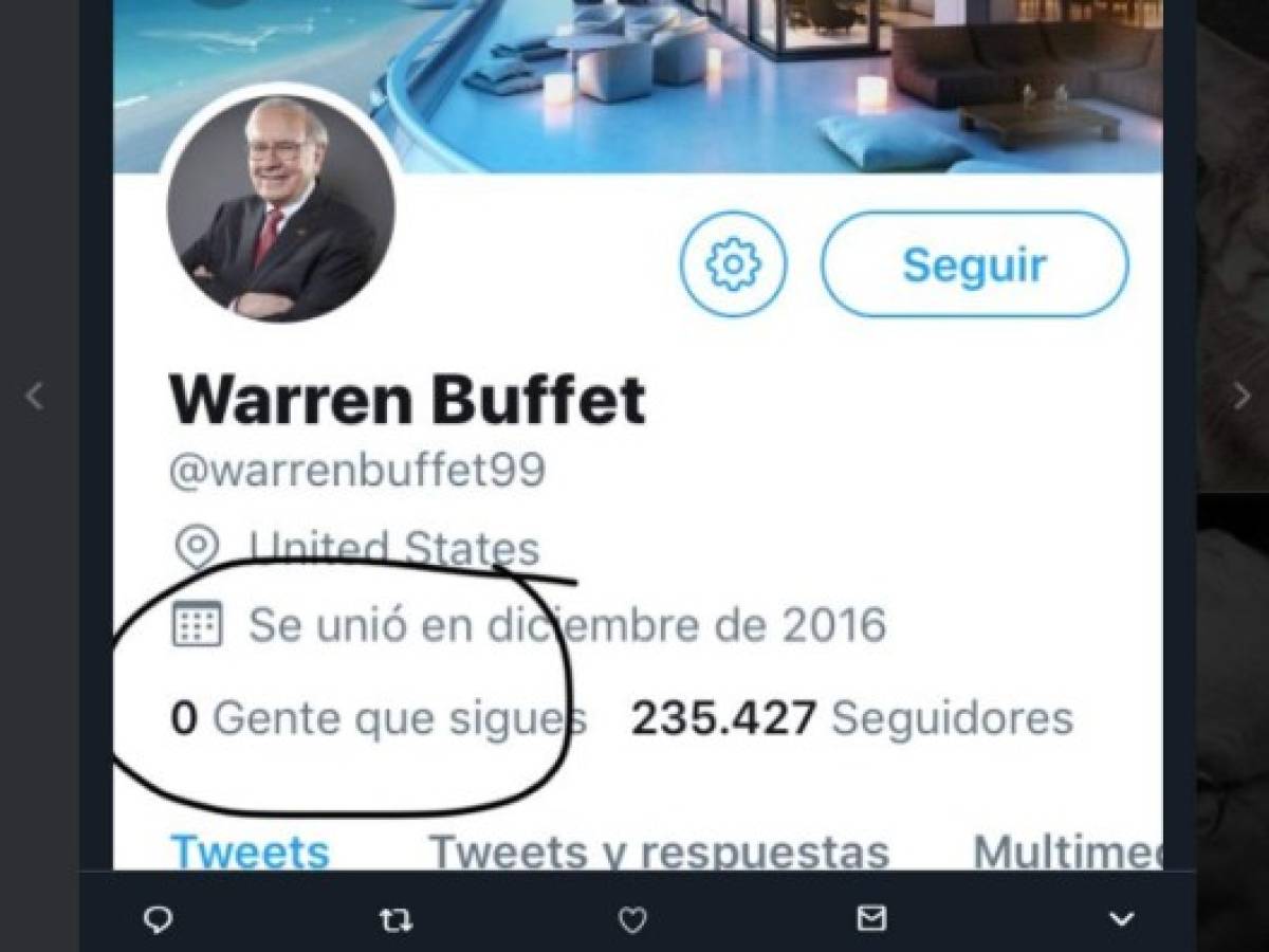 ¿Cómo logró la cuenta falsa de Warren Buffet ser tendencia en Twitter?