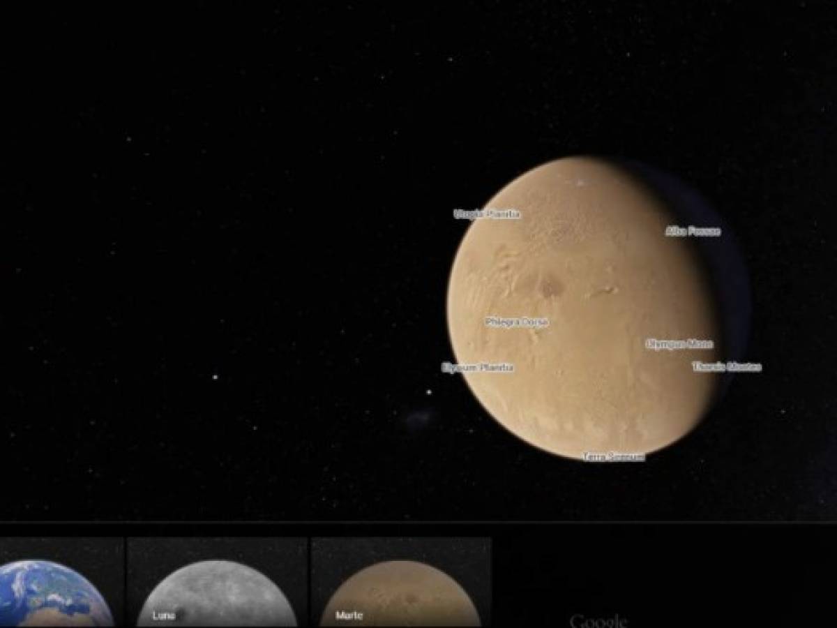 Google Maps te permite recorrer Marte desde tu celular
