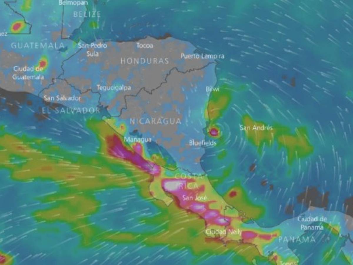 Costa Rica, Nicaragua y Honduras en alerta por depresión tropical