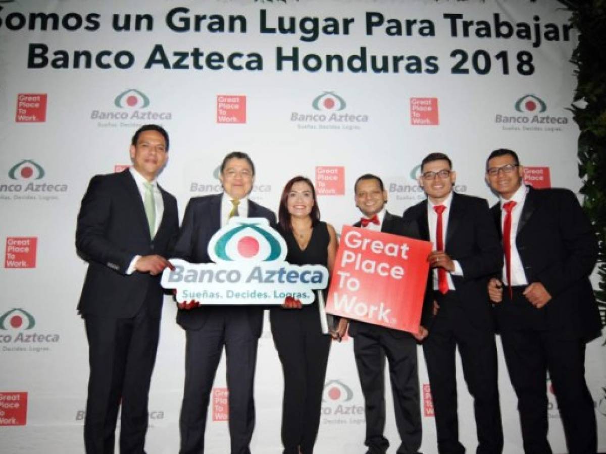 Banco Azteca Honduras recibe certificación Great Place to Work en 2018
