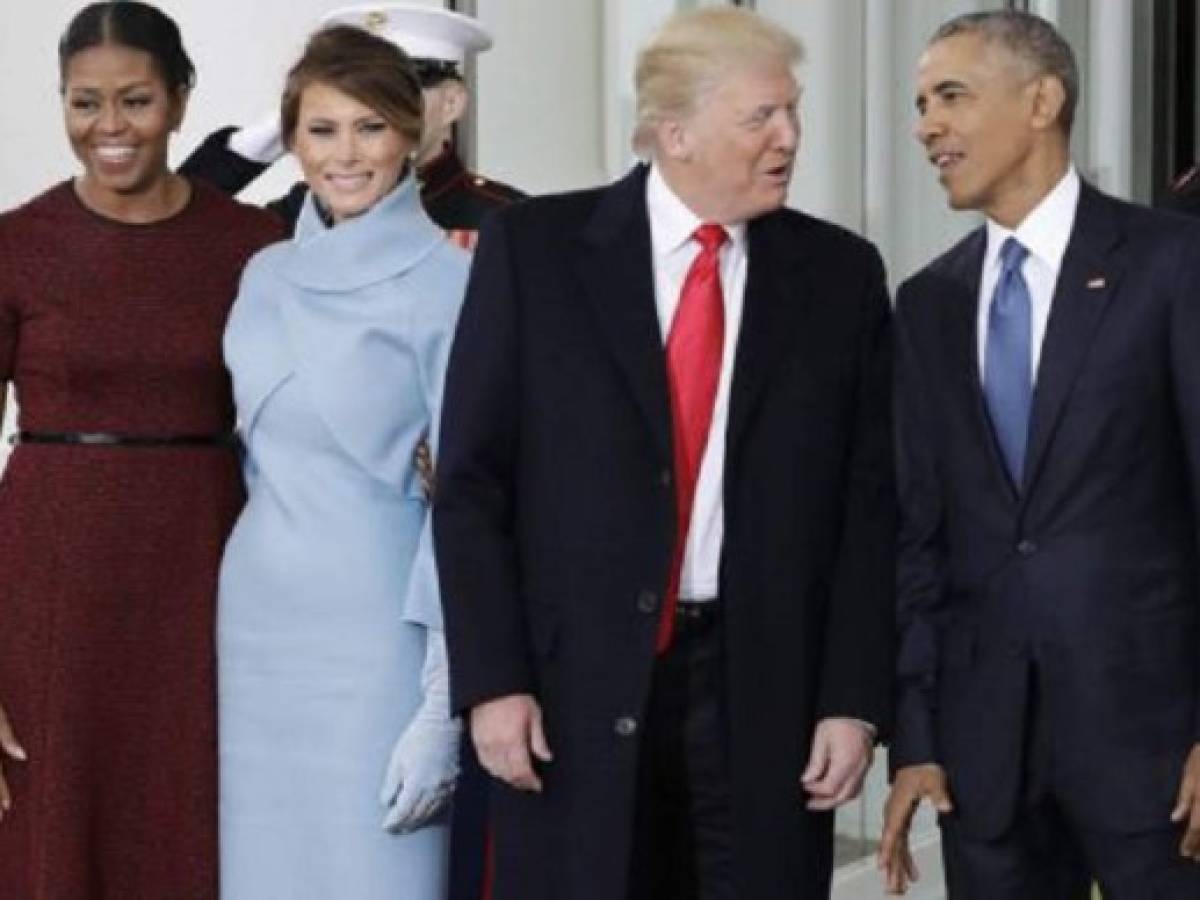 Donald Trump llega al Capitolio, Obama dice adiós a la Casa Blanca
