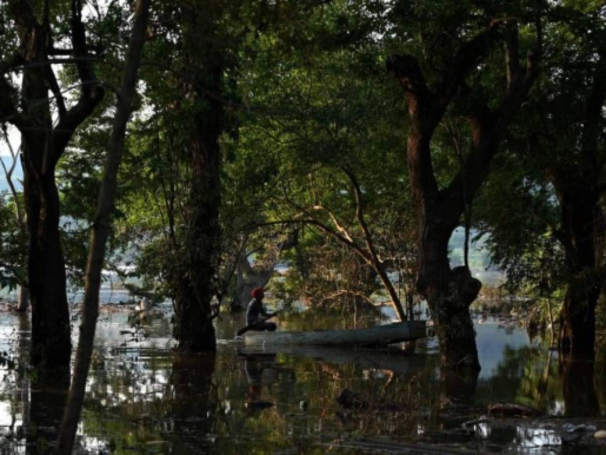 Lluvias por ciclón Eta resucitan lagunas desaparecidas en el norte de Honduras