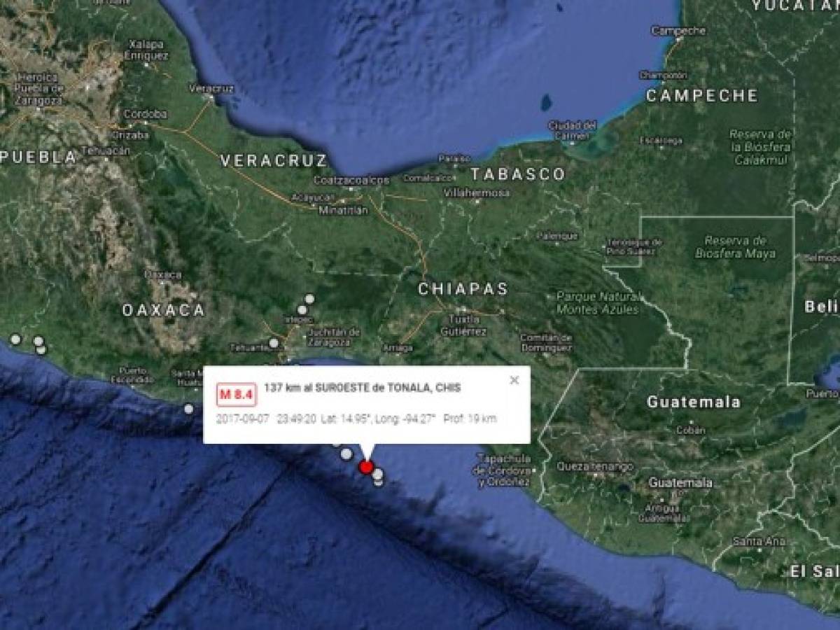 México reclasifica magnitud del terremoto en 8.4 grados