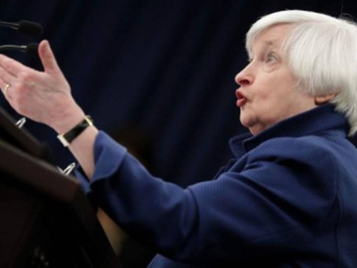 WASHINGTON, DC - MARCH 15: Federal Reserve Board Chairwoman Janet Yellen holds a news conference following a meeting of the Federal Open Market Committee March 15, 2017 in Washington, DC. Yellen announced that the Fed raised its benchmark interest rate for the third time since the 2009 global financial crisis, earlier than markets anticipated at the beginning of this year. Chip Somodevilla/Getty Images/AFP WASHINGTON, DC - MARCH 15: Federal Reserve Board Chairwoman Janet Yellen holds a news conference following a meeting of the Federal Open Market Committee March 15, 2017 in Washington, DC. Yellen announced that the Fed raised its benchmark interest rate for the third time since the 2009 global financial crisis, earlier than markets anticipated at the beginning of this year. Chip Somodevilla/Getty Images/AFP