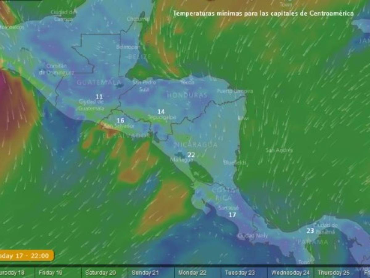 Centroamérica resistirá bajas temperaturas hasta el fin de semana