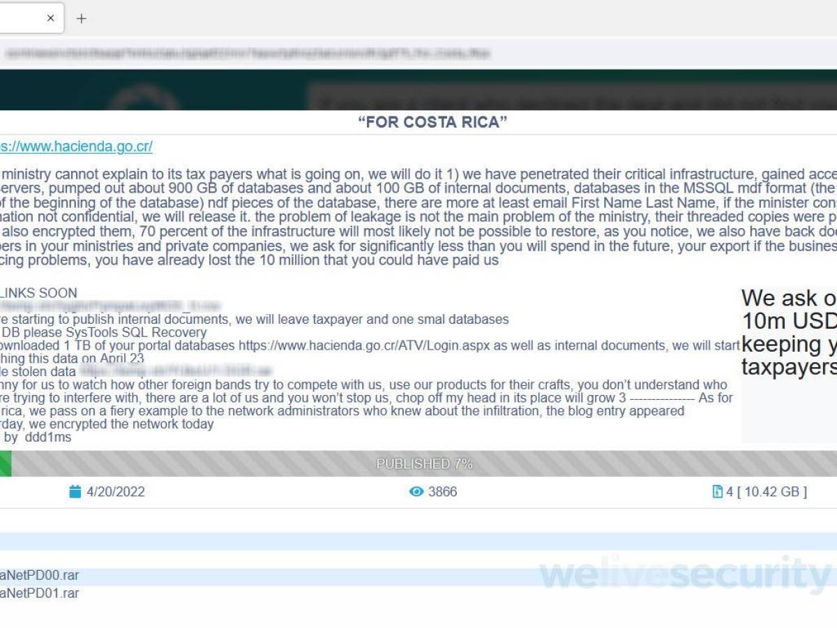 Costa Rica: Gobierno confirma hackeo a Hacienda, Racsa, Caja Costarricense de Seguro Social Costa Rica: Gobierno confirma hackeo a Hacienda, Racsa, Caja Costarricense de Seguro Social