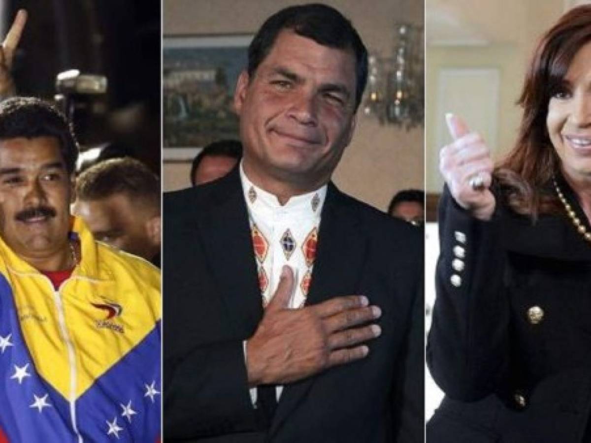 Rafael Correa, Cristina Kirchner y Nicolás Maduro: amigos de la represión