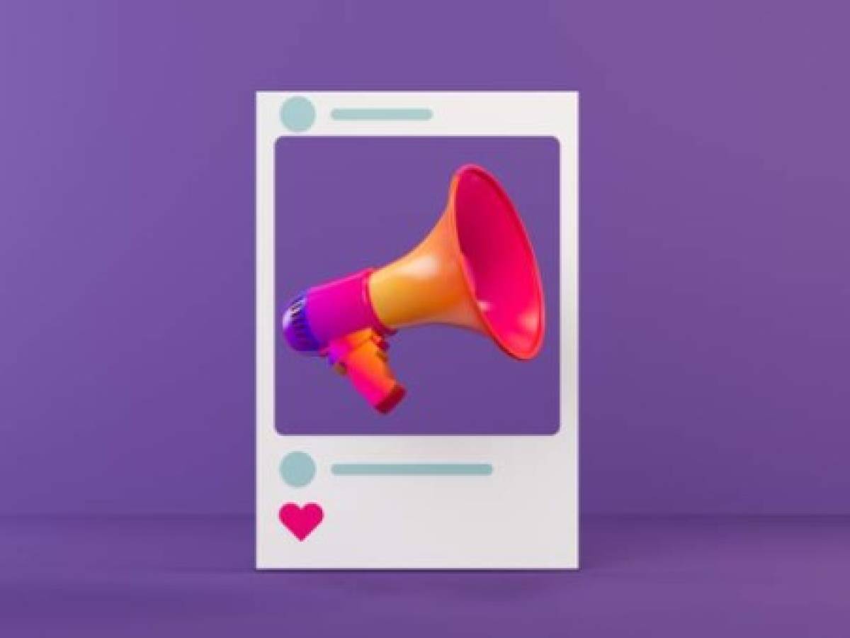 Megaphone Social Media Concept