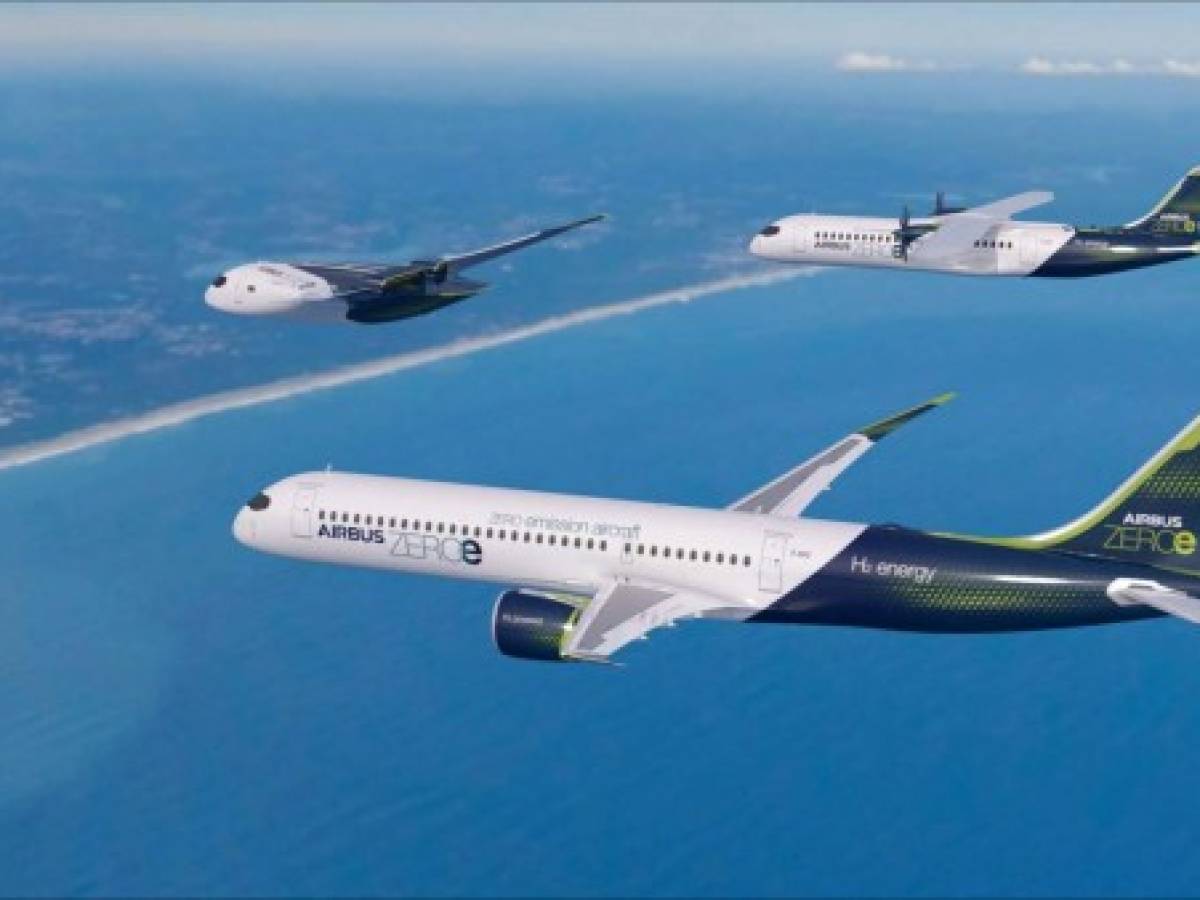 Airbus lanza un estudio sobre emisiones de avión comercial sin queroseno