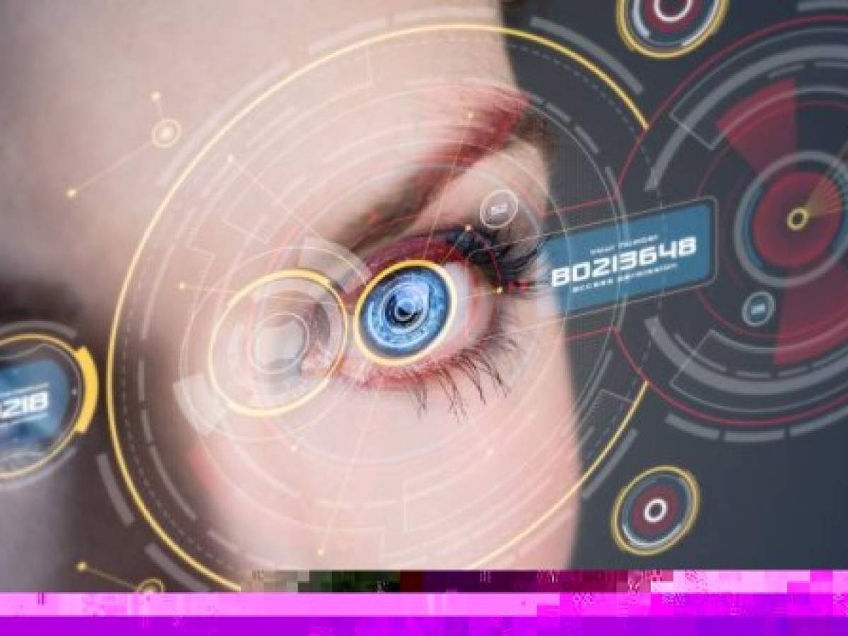 Iris recognition concept. Iris recognition concept.