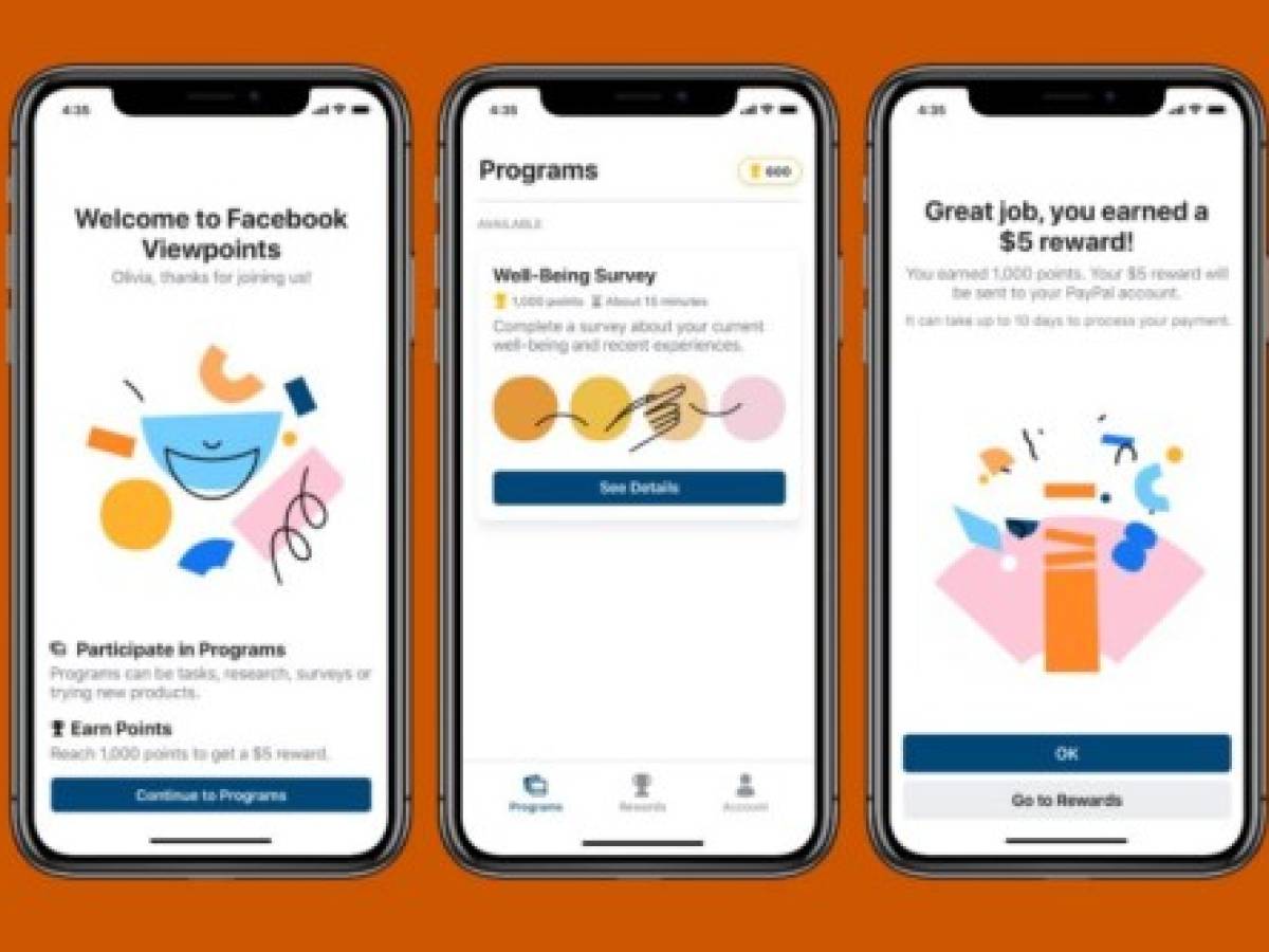 Facebook lanza app que pagará a usuarios que respondan encuestas