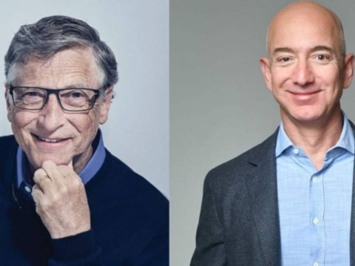Gates y Bezos, los únicos con fortunas de más de US$100.000 millones