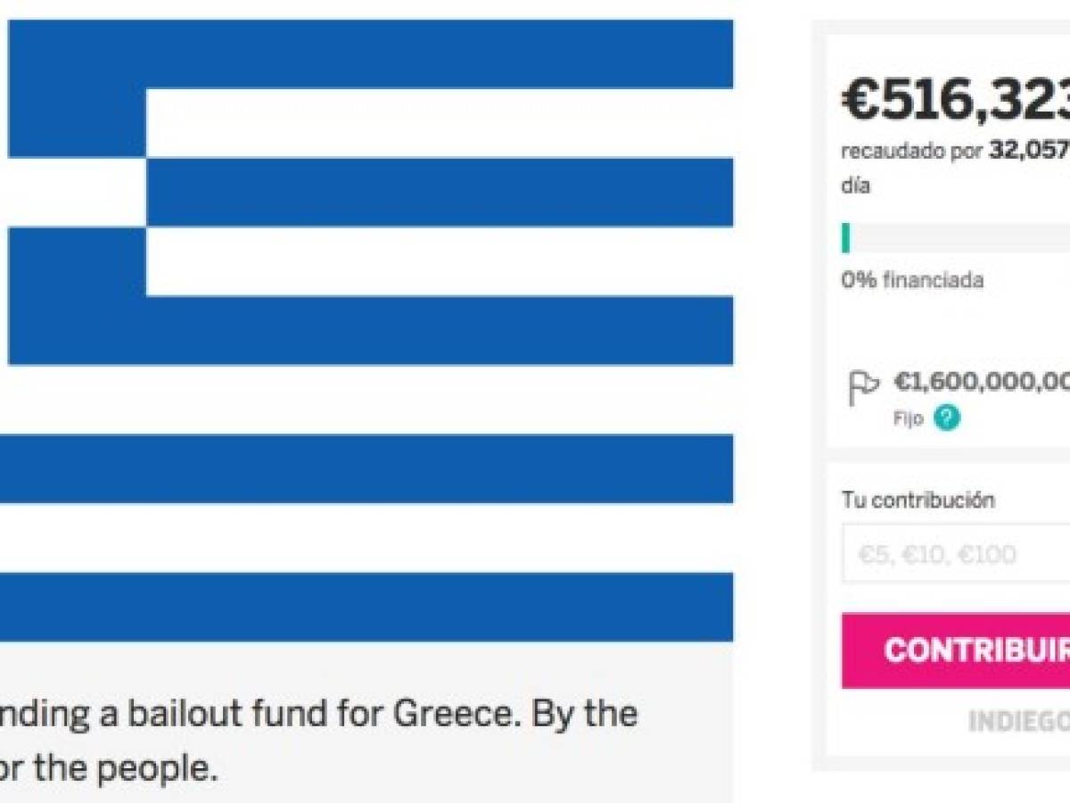 'Crowdfunding” para deuda griega recauda más de 500.000 euros en dos días