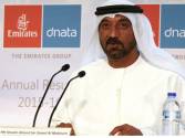 <i>El director ejecutivo de los Emiratos, el jeque Ahmed bin Saeed al-Maktoum, da una conferencia de prensa en Dubai. FOTO MARWAN NAAMANI / AFP</i>