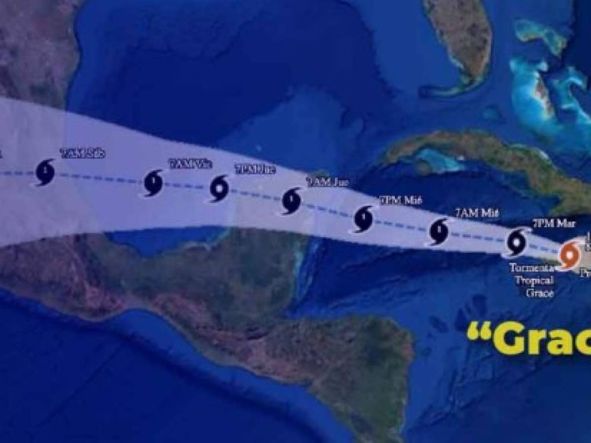Con pronóstico de huracán, Grace va rumbo a Yucatán