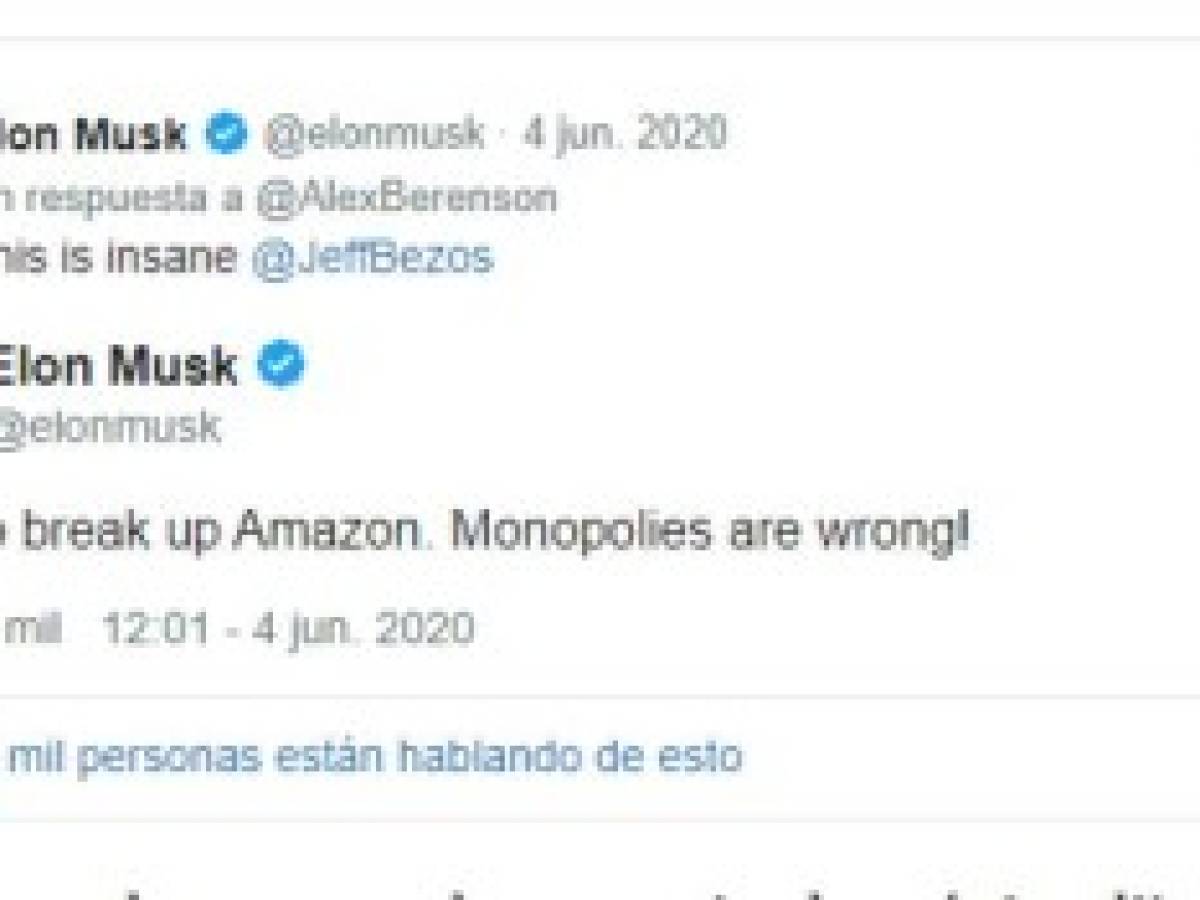Elon Musk pide el 'desmembramiento' de Amazon