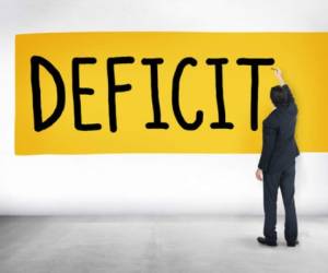 49152101 - deficit risk loss deduct recession concept