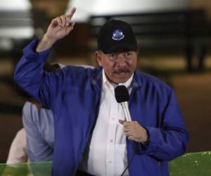 Nicaraguan President Daniel Ortega speaks during the opening ceremony of a highway overpass in Managua, Nicaragua, on November 29, 2018. (Photo by Inti Ocon / AFP)
