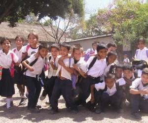Niños de educación primaria en Somoto.