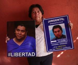 Lilliam Ruiz, madre del periodista Hansel Vásquez, arrestado durante las protestas contra Daniel Ortega.