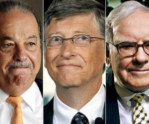 Carlos Slim, Bill Gates y Warren Buffett. (Foto: Archivo)