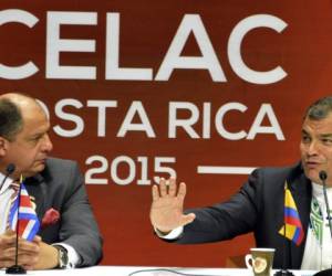 El presidente de Costa Rica, Luis Guillermo Solís, anfitrión de la cumbre, 'deploró' la actitud que impidió realizar el retiro, al afirmar que 'la intransigencia de la delegación de Nicaragua fue absoluta'. (Foto: AFP).