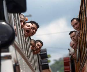 El pasado 16 de junio un total de 1.282 presos del referido penal fueron trasladados a diferentes cárceles de El Salvador. Foto AFP
