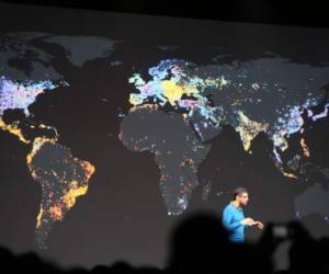 Mapa Android en el mundo: Los azules son teléfonos de alta gama y los naranjas de baja gama.