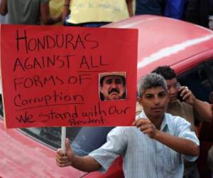 Las calles de Honduras fueron ganadas en las úlatimos días por marchas contra la corrupción, unas con apoyo al Presidente y otras en contra del gobierno. (Fuente: AFP)