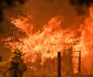 Un área de más de 800 km2 en el Estado de California es consumida por las llamas. Foto AFP