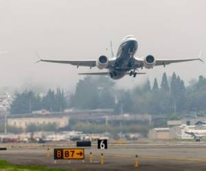 SEATTLE, WA - SEPTEMBER 30: A Boeing 737 MAX airplane piloted by FAA Chief Steve Dickson takes off during a test flight from Boeing Field, on September 30, 2020 in Seattle, Washington. The flight is a step towards re-certification of the aircraft after the plane was grounded 18 months ago following two crashes that resulted in the deaths of 346 people. Stephen Brashear/Getty Images/AFP