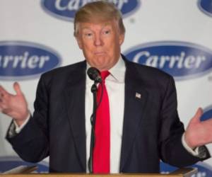 Trump visitó la planta de Carrier en diciembre de 2017, cuando aún era presidente electo.
