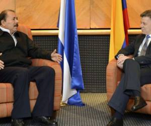 Daniel Ortega y Juan Manuel Santos. (Foto: Archivo)
